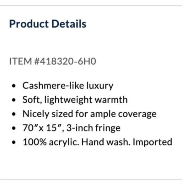 Lands End Current Red and Blue Buffalo Check Plaid Scarf, Cashmere-Like - Picture 6 of 6